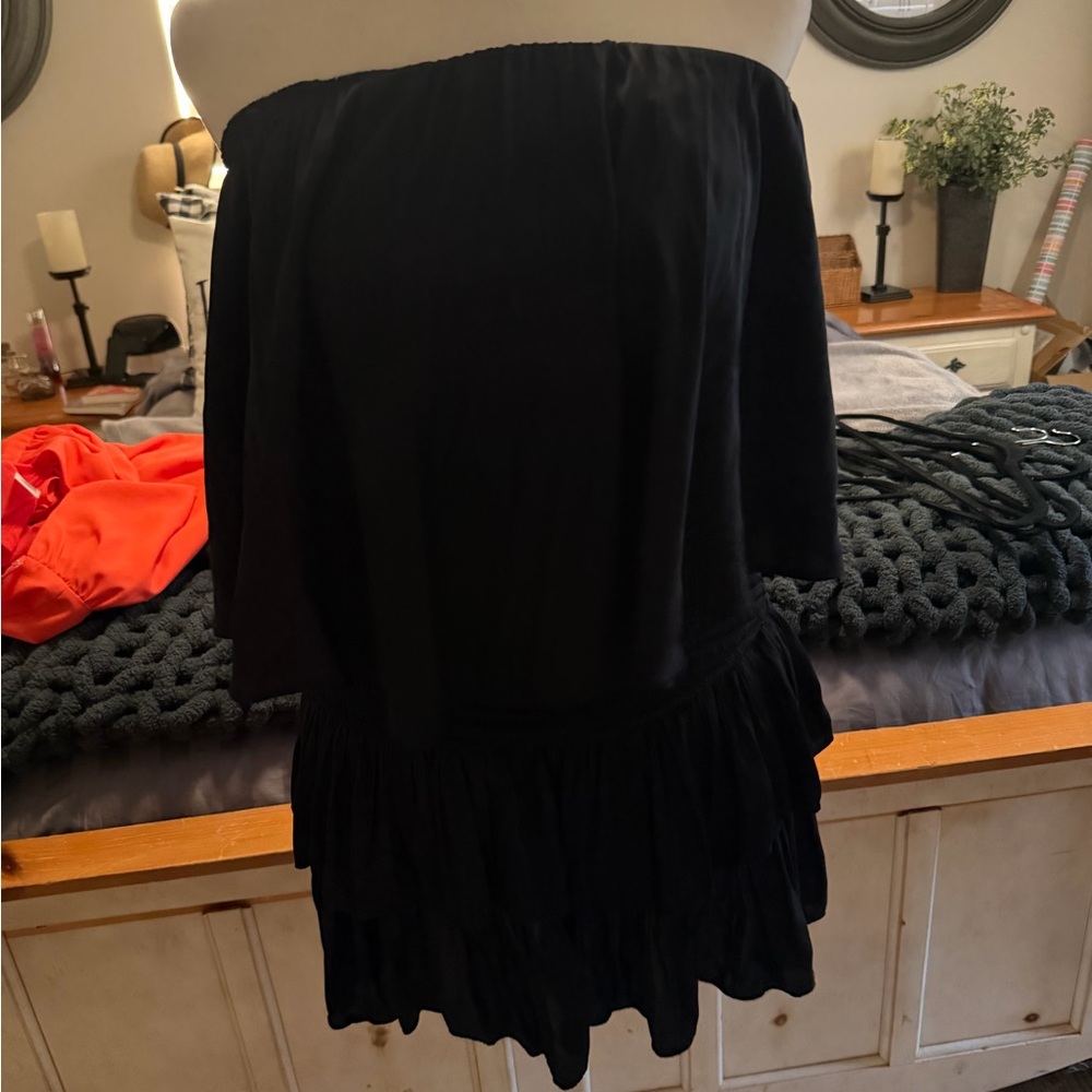 Mustard Seed Black Textured Fabric